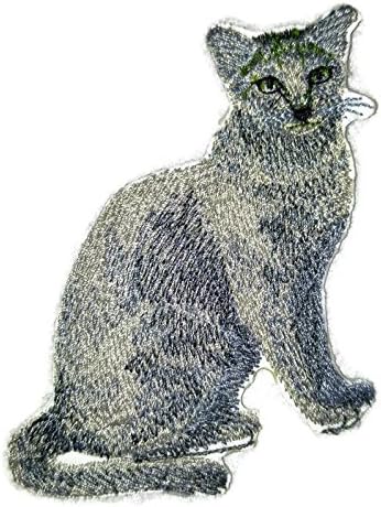דיוקנאות חתולים מותאמים אישית מדהימים [חתול רוסי] ברזל רקום על תיקון/תפירה [4.5 x 4] מיוצר בארהב]